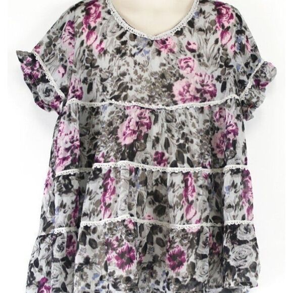 Disney Other - NWOT Disney DSigned Sheer Shirt Swing Floral Tee